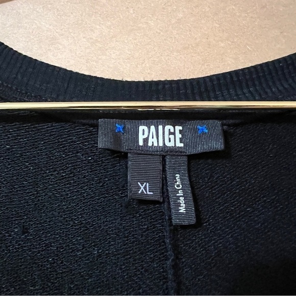 Paige | Sage Midi Tank Dress Stretch Knit Popover V-Neck Black Size XL - Picture 3 of 12